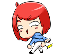 J : The red haired boy sticker #2536872