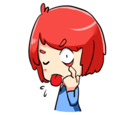 J : The red haired boy sticker #2536873