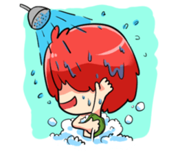 J : The red haired boy sticker #2536875