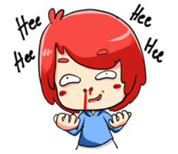 J : The red haired boy sticker #2536876