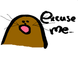 Brush writing "Muguramochi". sticker #2537665