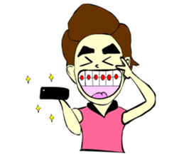 Braces girl sticker #2538060