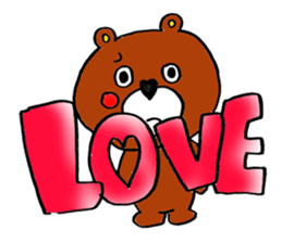 Bear full of love,Kumasuke sticker #2542798