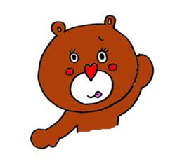 Bear full of love,Kumasuke sticker #2542814
