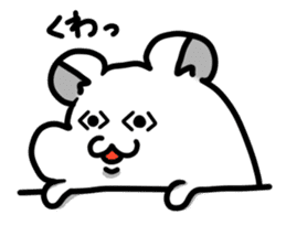 Cute white hamsters sticker #2542848