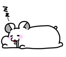 Cute white hamsters sticker #2542850