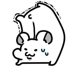 Cute white hamsters sticker #2542853