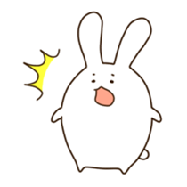 Round rabbit sticker sticker #2543844
