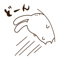 Round rabbit sticker sticker #2543850