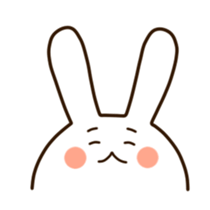 Round rabbit sticker sticker #2543853