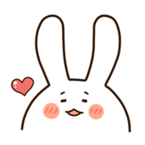 Round rabbit sticker sticker #2543854