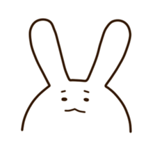Round rabbit sticker sticker #2543858