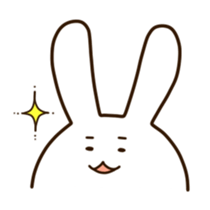 Round rabbit sticker sticker #2543860