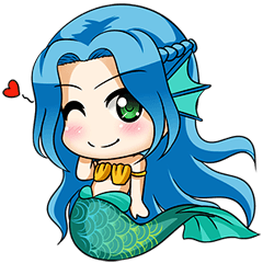 Naoki, little cute mermaid girl