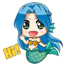 Naoki, little cute mermaid girl sticker #2544581