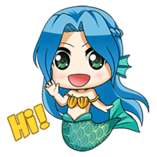 Naoki, little cute mermaid girl sticker #2544581