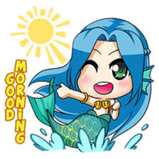 Naoki, little cute mermaid girl sticker #2544582