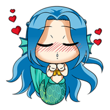 Naoki, little cute mermaid girl sticker #2544587