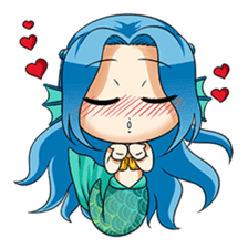 Naoki, little cute mermaid girl sticker #2544587