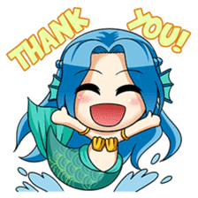 Naoki, little cute mermaid girl sticker #2544588