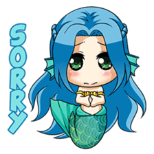 Naoki, little cute mermaid girl sticker #2544589