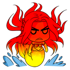 Naoki, little cute mermaid girl sticker #2544591