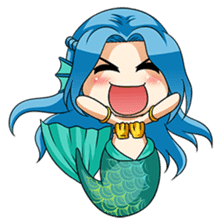 Naoki, little cute mermaid girl sticker #2544596