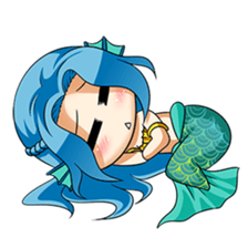Naoki, little cute mermaid girl sticker #2544597