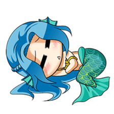 Naoki, little cute mermaid girl sticker #2544597