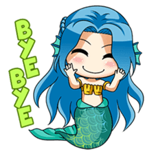 Naoki, little cute mermaid girl sticker #2544598