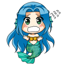 Naoki, little cute mermaid girl sticker #2544599