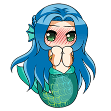 Naoki, little cute mermaid girl sticker #2544604