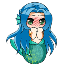 Naoki, little cute mermaid girl sticker #2544604