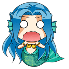 Naoki, little cute mermaid girl sticker #2544608