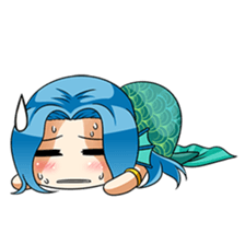 Naoki, little cute mermaid girl sticker #2544611