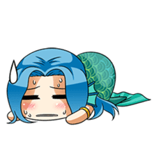 Naoki, little cute mermaid girl sticker #2544611