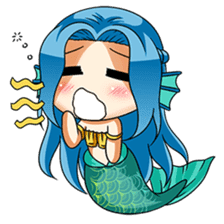 Naoki, little cute mermaid girl sticker #2544615