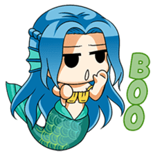 Naoki, little cute mermaid girl sticker #2544616