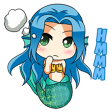 Naoki, little cute mermaid girl sticker #2544617