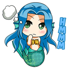Naoki, little cute mermaid girl sticker #2544617
