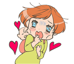 Mom & Baby stamp sticker #2545735