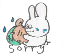 a funny rabbit sticker #2546157