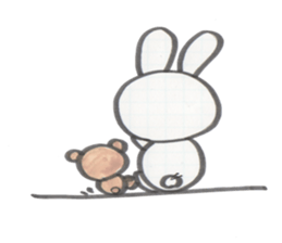a funny rabbit sticker #2546172