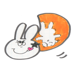 a funny rabbit sticker #2546174