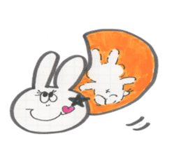 a funny rabbit sticker #2546174