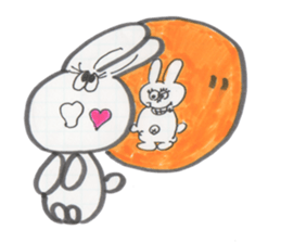 a funny rabbit sticker #2546175