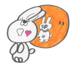 a funny rabbit sticker #2546175