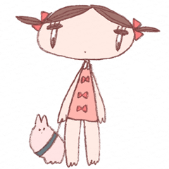 girl&rabit by yosonoko