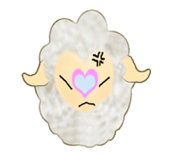 Pretty  kawaii sheep sticker #2548543