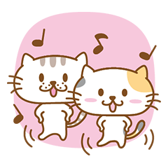 Lovable cat couple